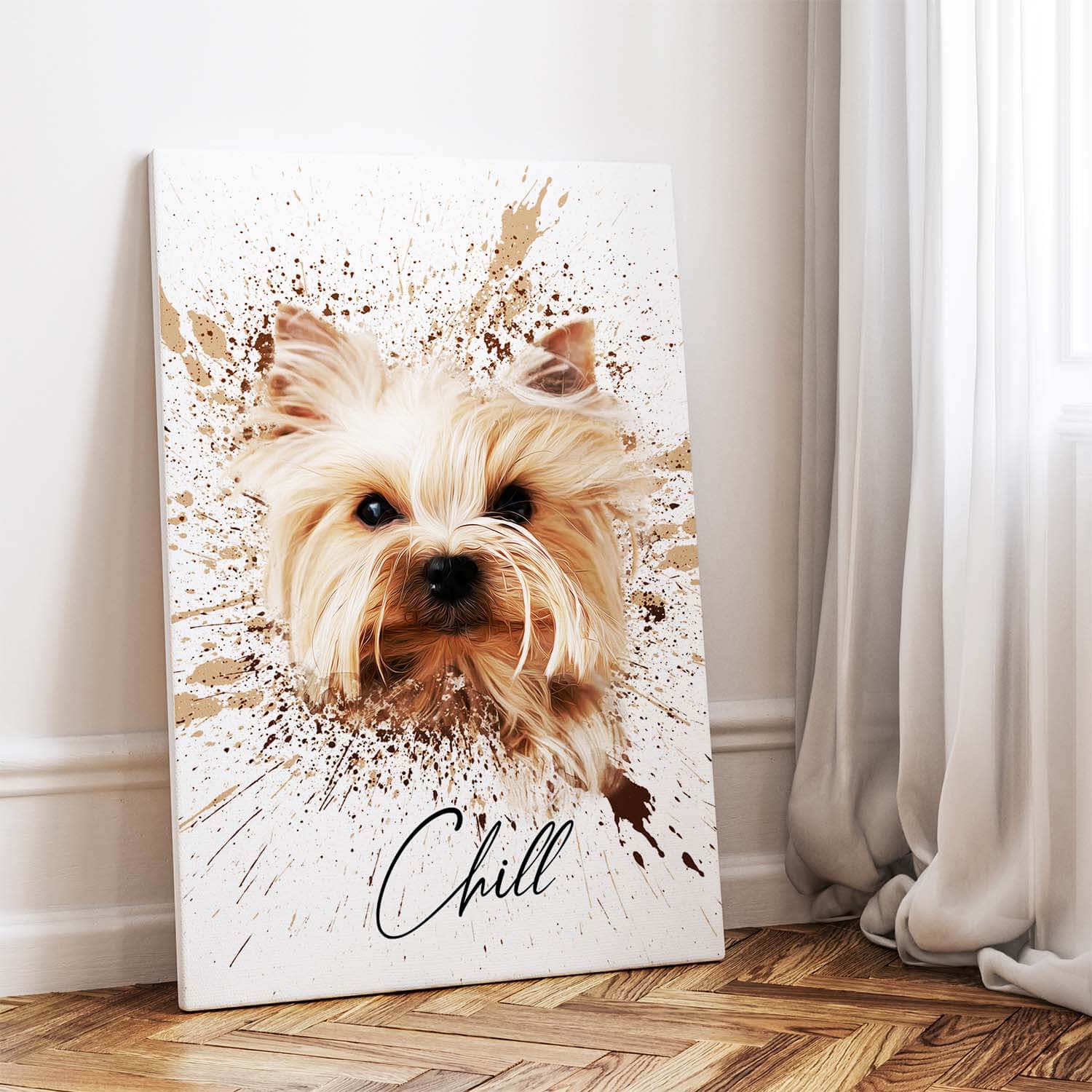 Hundeportrait Leinwand Andenken Geschenk