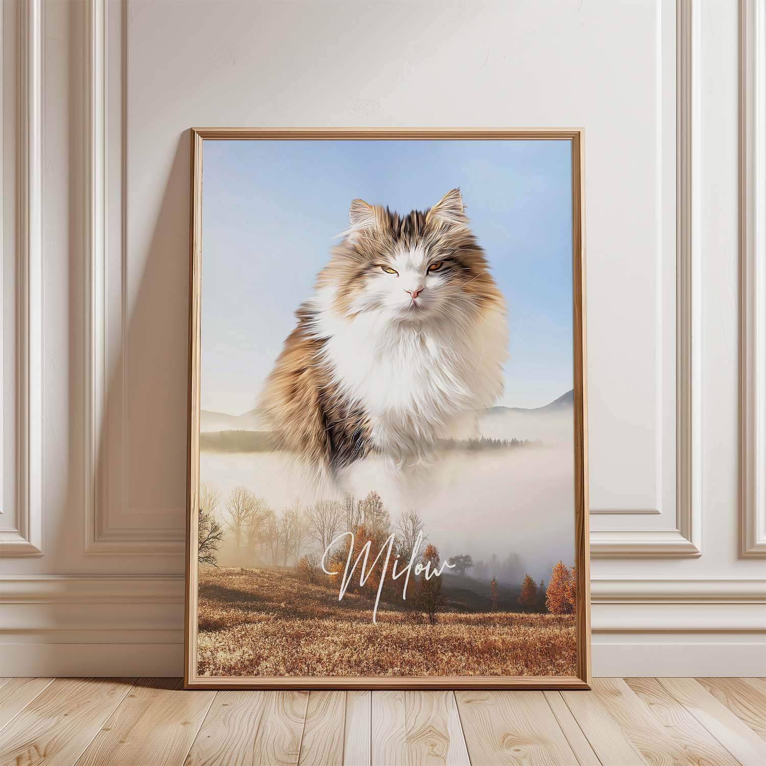 Katzenportrait Natur Stil Hell