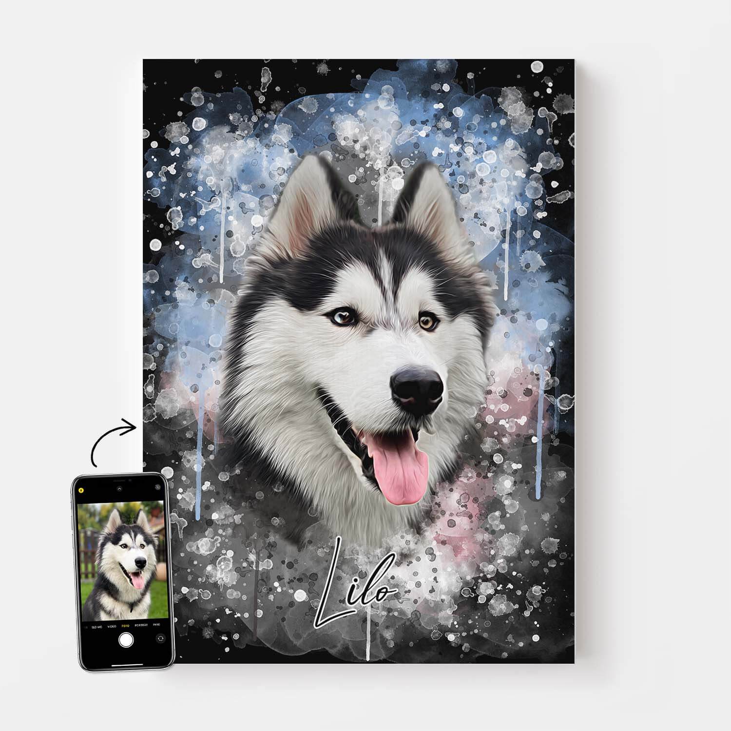Leinwandbild Hund personalisierbar
