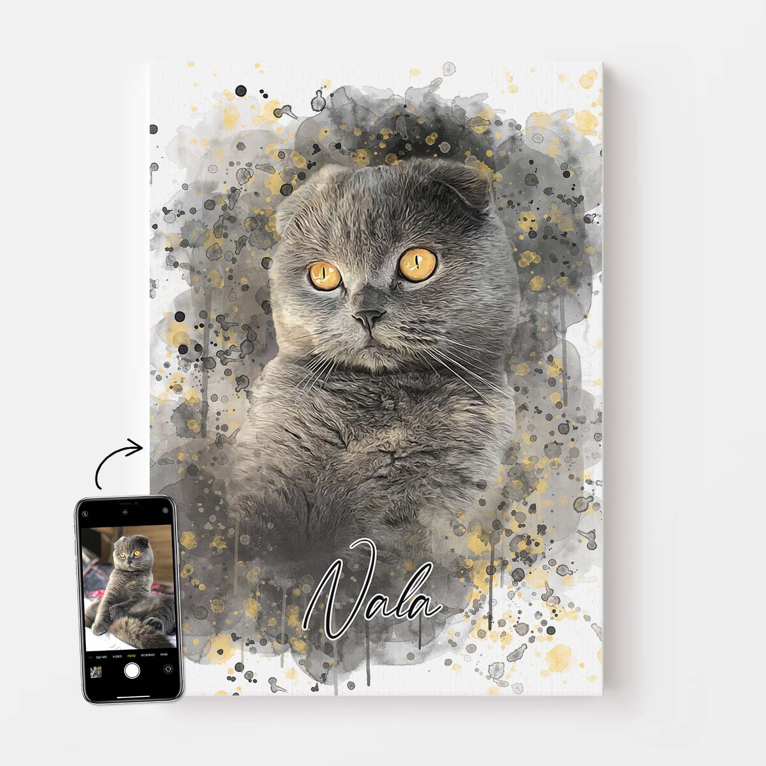 Tierportrait Leinwand Katzenportrait Druck
